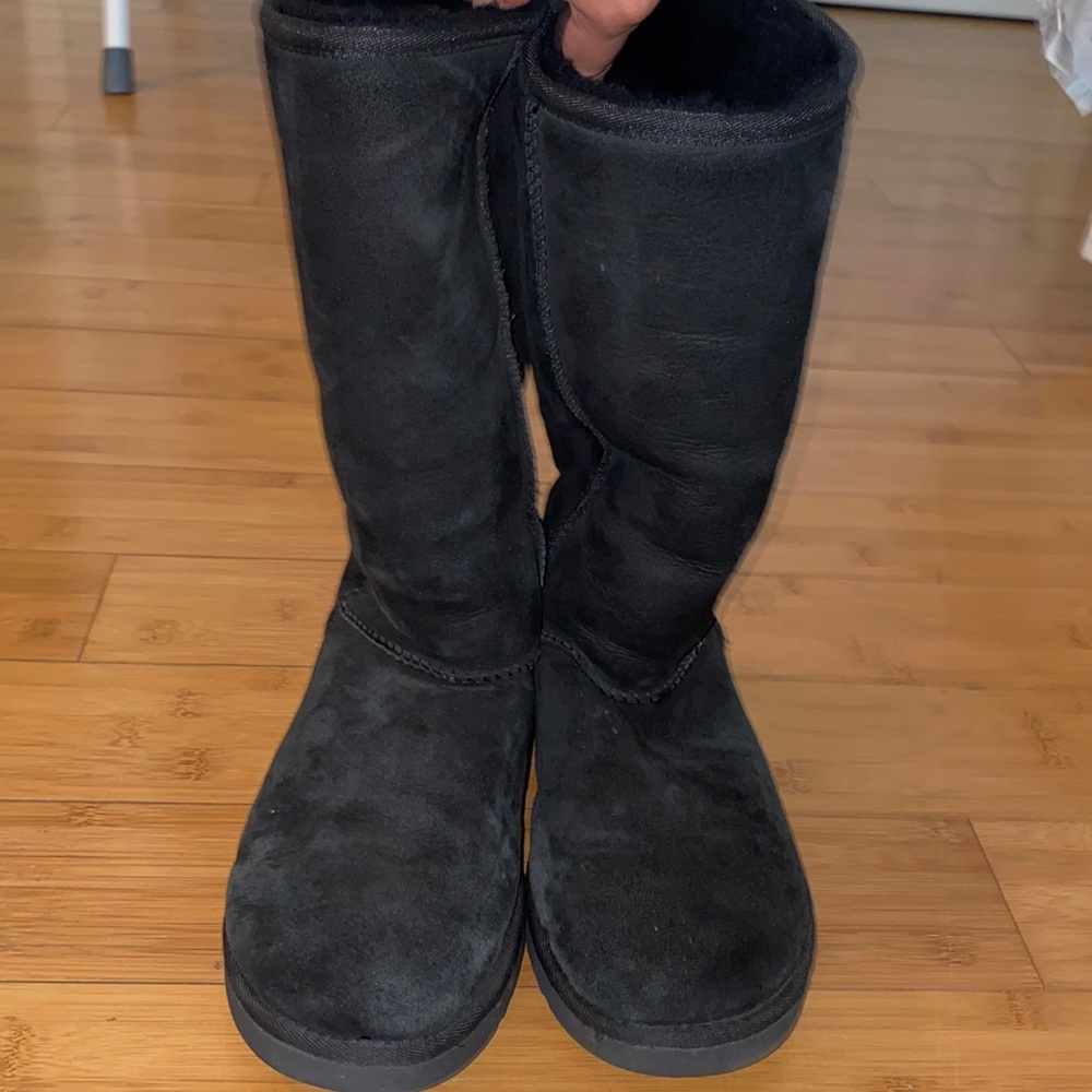 black tall UGG boots, size 8